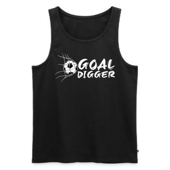Goal Digger - Men's Premium Organic Tank Top - black - Front - AI Model Male 178 light (178cm)