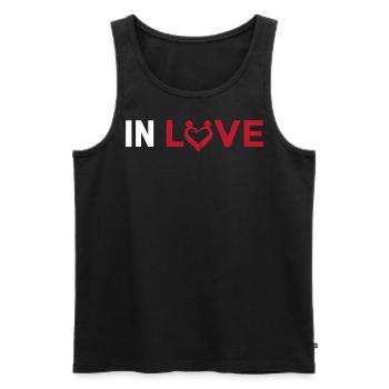 In Love - Being in Love - Men's Premium Organic Tank Top - black - Front - AI Model Male 178 light (178cm)