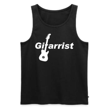Gitarrist - Männer Premium Bio Tank Top - Schwarz - Vorne - AI Model Male 178 light (178cm)