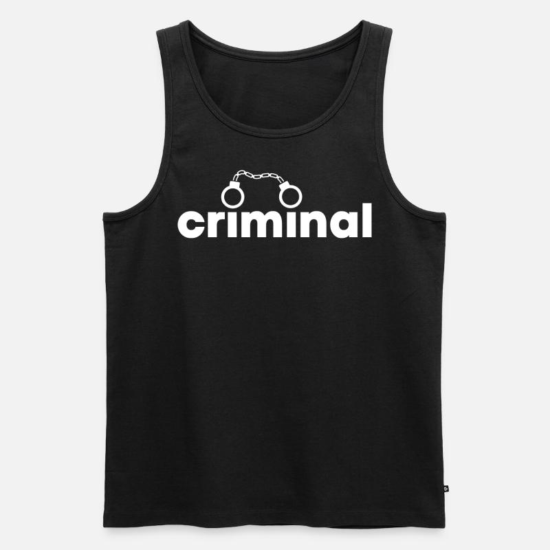 Criminal - Männer Premium Bio Tank Top - Schwarz