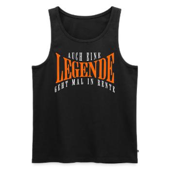 Legende geht in Rente Geschenk für Ruhestand - Männer Premium Bio Tank Top - Schwarz - Vorne - Michal (187cm)