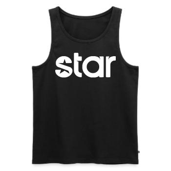 Star - Stern - Men's Premium Organic Tank Top - black - Front - AI Model Male 178 light (178cm)