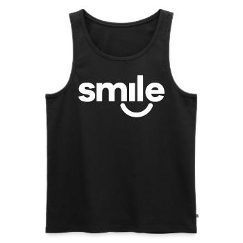 Smile - Men's Premium Organic Tank Top - black - Front - AI Model Male 178 light (178cm)