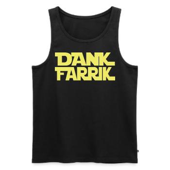 Thanks Farrik - Men's Premium Organic Tank Top - black - Front - Michal (187cm)
