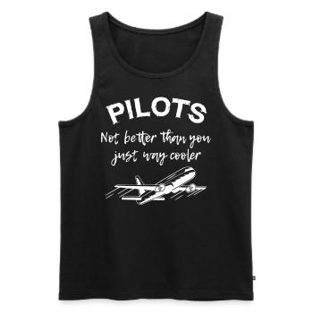 Pilots Not Better Than You - Men's Premium Organic Tank Top - black - Front - AI Model Male 178 light (178cm)