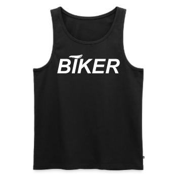 Biker - Men's Premium Organic Tank Top - black - Front - Michal (187cm)