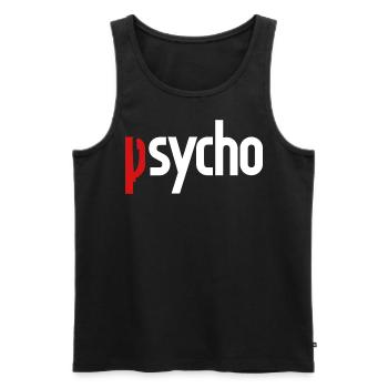 Psycho - Men's Premium Organic Tank Top - black - Front - Michal (187cm)