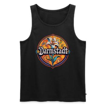 Darmstadt Lily - Men's Premium Organic Tank Top - black - Front - AI Model Male 178 light (178cm)