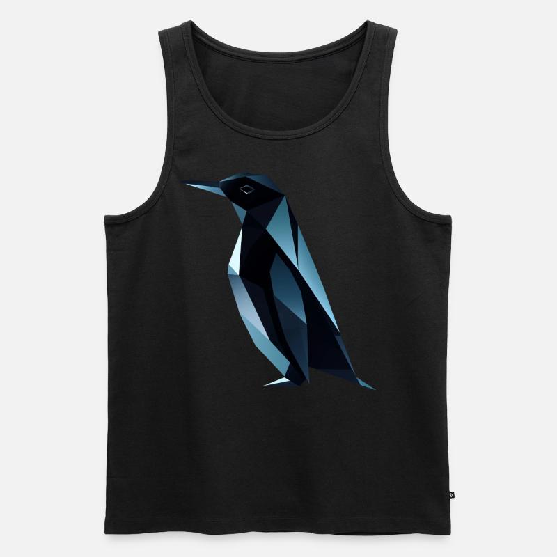 Süsses Pinguin Low Poly Design - Männer Premium Bio Tank Top - undefined