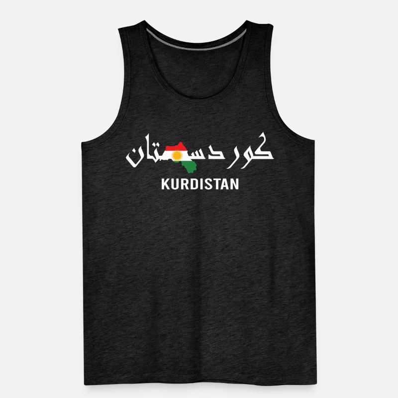 Kurdistan Flagge Bakur Bashur Rojava Rojhlt Newroz Männer Premium Bio Tank Top