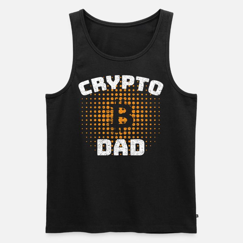 Crypto Dad - Männer Premium Bio Tank Top - Schwarz