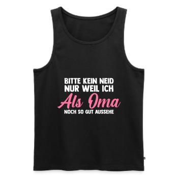 Großmutter Großmama Omi Oma - Männer Premium Bio Tank Top - Schwarz - Vorne - Michal (187cm)