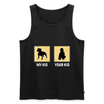Votre enfant mon enfant - Débardeur bio Premium Homme - noir - Devant - AI Model Male 178 light (178cm)