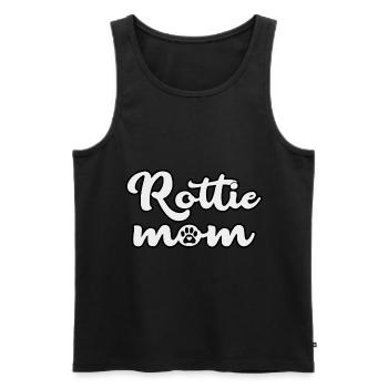 Maman Rottie - Débardeur bio Premium Homme - noir - Devant - AI Model Male 178 light (178cm)