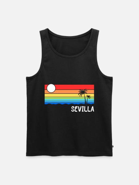 Sevilla Andalusien Spanien Urlaub Idee - Männer Premium Bio Tank Top - Schwarz