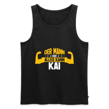 Kai Der Mann Der Alles Kann Vorname Kai - Männer Premium Bio Tank Top - Schwarz - Vorne - AI Model Male 178 light (178cm)