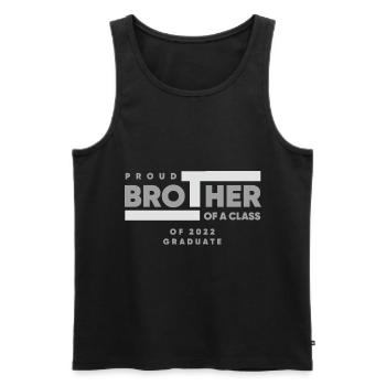 Proud Brother of A Class of 2022 Graduate Gift Sen - Men's Premium Organic Tank Top - black - Front - Michal (187cm)