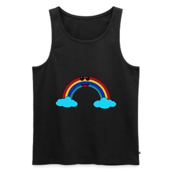 Happy Rainbow Bright Colors Kids Baby Toddler - Men's Premium Organic Tank Top - black - Front - Michal (187cm)
