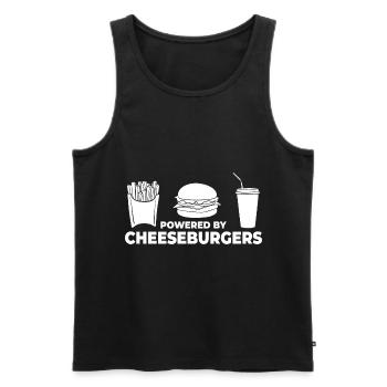 Cheeseburger Cheese Sandwich Hamburger - Men's Premium Organic Tank Top - black - Front - Michal (187cm)
