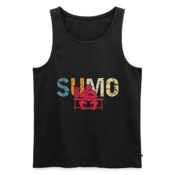 Sumo - Männer Premium Bio Tank Top - Schwarz - Vorne - Michal (187cm)