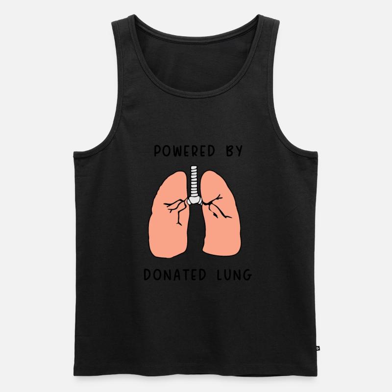powered by donated Lung - Männer Premium Bio Tank Top - undefined
