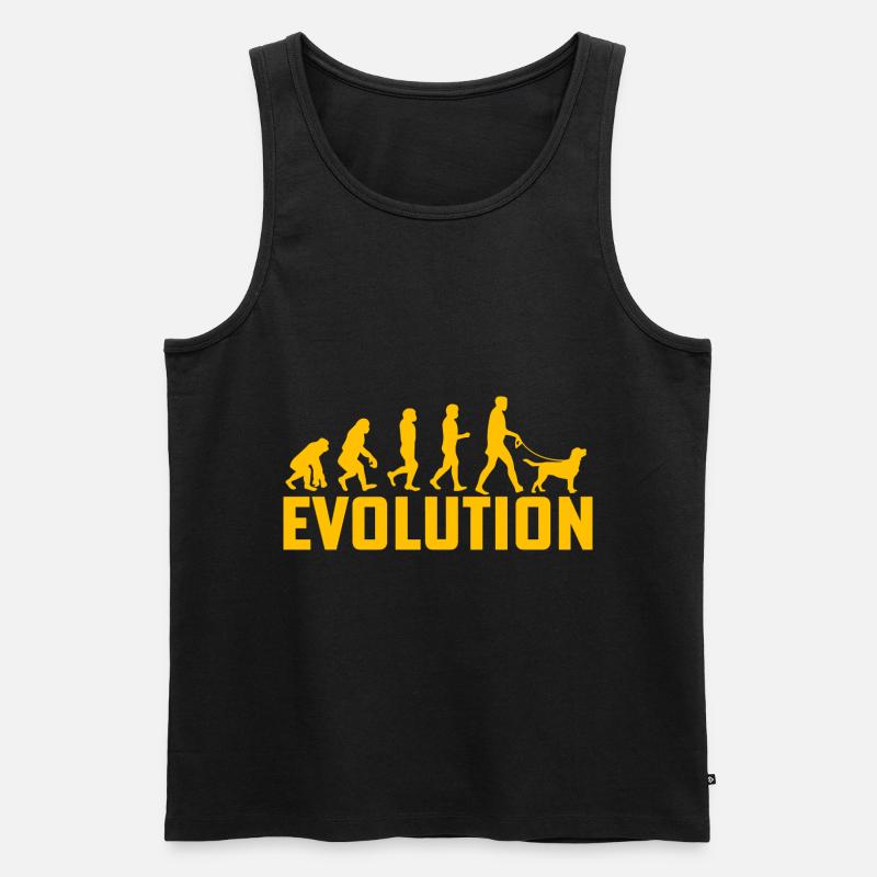 Labrador Evolution - Männer Premium Bio Tank Top - Schwarz