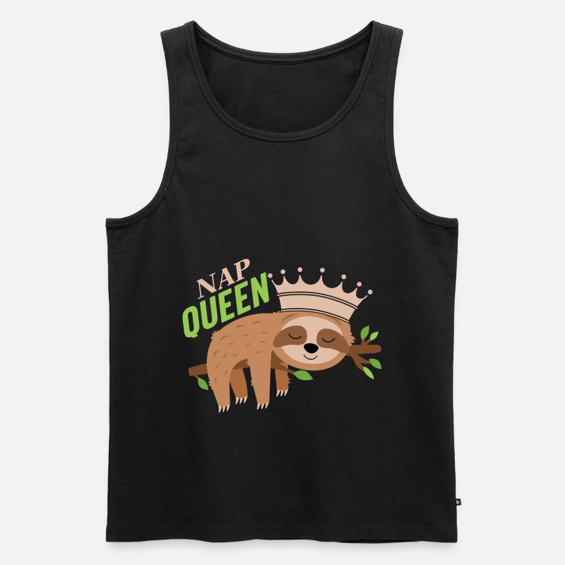 Nap Queen - Männer Premium Bio Tank Top - Schwarz