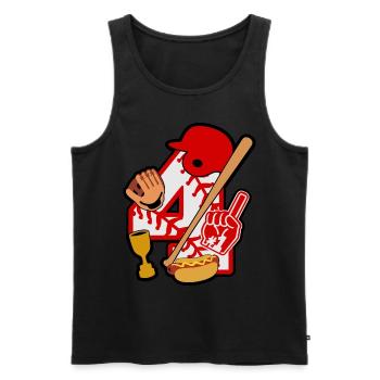 Baseball 4. Geburtstagsparty Nummer 4 - 4 Jahre - Männer Premium Bio Tank Top - Schwarz - Vorne - AI Model Male 178 light (178cm)