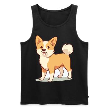Cute dog design for dog owners - Men's Premium Organic Tank Top - black - Front - Michal (187cm)
