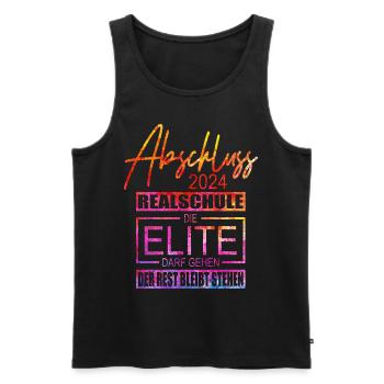 Abschluss 2024 Realschule - Männer Premium Bio Tank Top - Schwarz - Vorne - Michal (187cm)