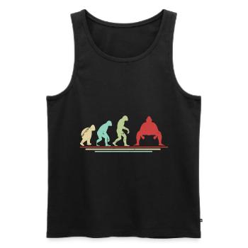 Sumo Evolution - Men's Premium Organic Tank Top - black - Front - AI Model Male 178 light (178cm)