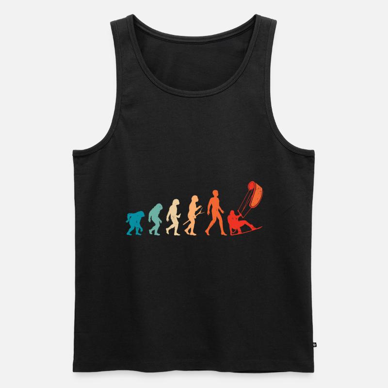 Kiteboarding Evolution Kiteboarder Kitesurfer - Männer Premium Bio Tank Top - Schwarz