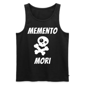 Memento Mori - Men's Premium Organic Tank Top - black - Front - AI Model Male 178 light (178cm)