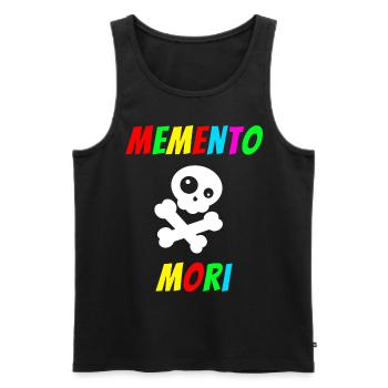 Memento Mori - Men's Premium Organic Tank Top - black - Front - AI Model Male 178 light (178cm)