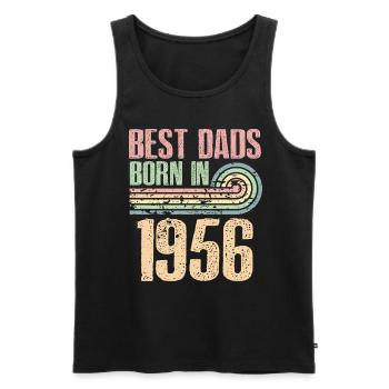 Die Besten Väter Sind 1956 Geboren, 67 Jahre Alt, - Männer Premium Bio Tank Top - Schwarz - Vorne - Michal (187cm)
