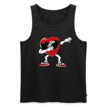 Dabbing Heart Breaker Funny Gamer Kids Boys - Men's Premium Organic Tank Top - black - Front - Michal (187cm)