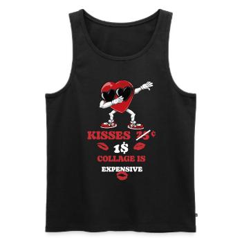 Dabbing Heart Breaker Drôle Messieurs Enfants Garçons - Débardeur bio Premium Homme - noir - Devant - Michal (187cm)