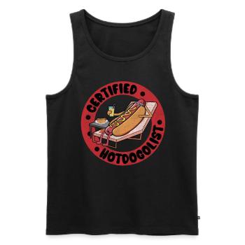Cool Hot Dog Design for Men Women Boys Sausage - Men's Premium Organic Tank Top - black - Front - Michal (187cm)