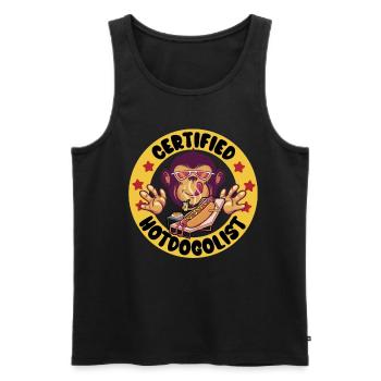 Cool Hot Dog Design for Men Women Boys Sausage - Men's Premium Organic Tank Top - black - Front - Michal (187cm)