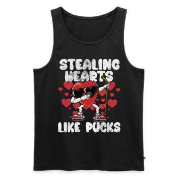 Dabbing Heart Crusher Funny Gentlemen Children Boys - Men's Premium Organic Tank Top - black - Front - Michal (187cm)