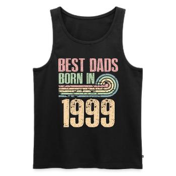 Die Besten Väter Sind 1999 Geboren, 24 Jahre Alt, - Männer Premium Bio Tank Top - Schwarz - Vorne - Michal (187cm)