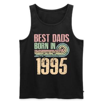 Die Besten Väter Sind 1995 Geboren, 28 Jahre Alt, - Männer Premium Bio Tank Top - Schwarz - Vorne - Michal (187cm)