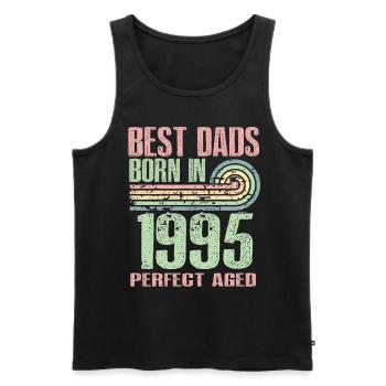 Die Besten Väter Sind 1995 Geboren, 28 Jahre Alt, - Männer Premium Bio Tank Top - Schwarz - Vorne - Michal (187cm)