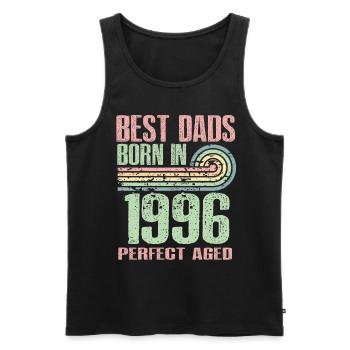 Die Besten Väter Sind 1996 Geboren, 27 Jahre Alt, - Männer Premium Bio Tank Top - Schwarz - Vorne - AI Model Male 178 light (178cm)