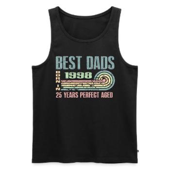 The best fathers were born in 1998, 25 years old, - Men's Premium Organic Tank Top - black - Front - Michal (187cm)