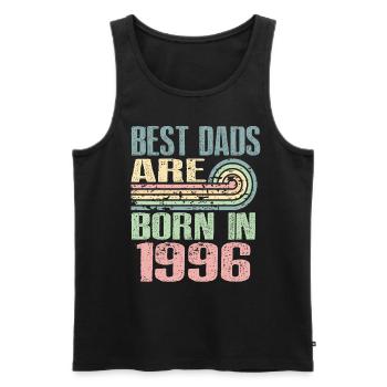 Die Besten Väter Sind 1996 Geboren, 27 Jahre Alt, - Männer Premium Bio Tank Top - Schwarz - Vorne - AI Model Male 178 light (178cm)
