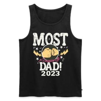 Best Daddy-to-Be Father Baby Birth 2023 - Men's Premium Organic Tank Top - black - Front - Michal (187cm)