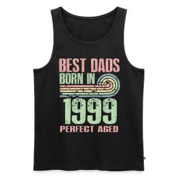 Die Besten Väter Sind 1999 Geboren, 24 Jahre Alt, - Männer Premium Bio Tank Top - Schwarz - Vorne - Michal (187cm)