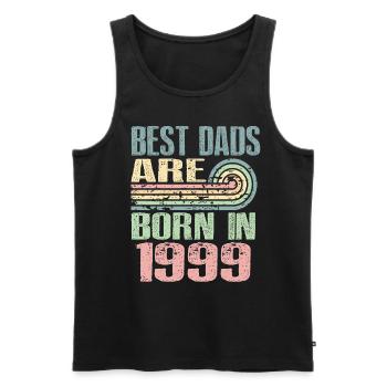 Die Besten Väter Sind 1999 Geboren, 24 Jahre Alt, - Männer Premium Bio Tank Top - Schwarz - Vorne - Michal (187cm)