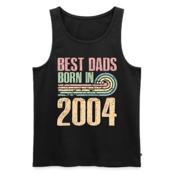 Die Besten Väter Sind 2004 Geboren, 19 Jahre Alt, - Männer Premium Bio Tank Top - Schwarz - Vorne - AI Model Male 178 light (178cm)